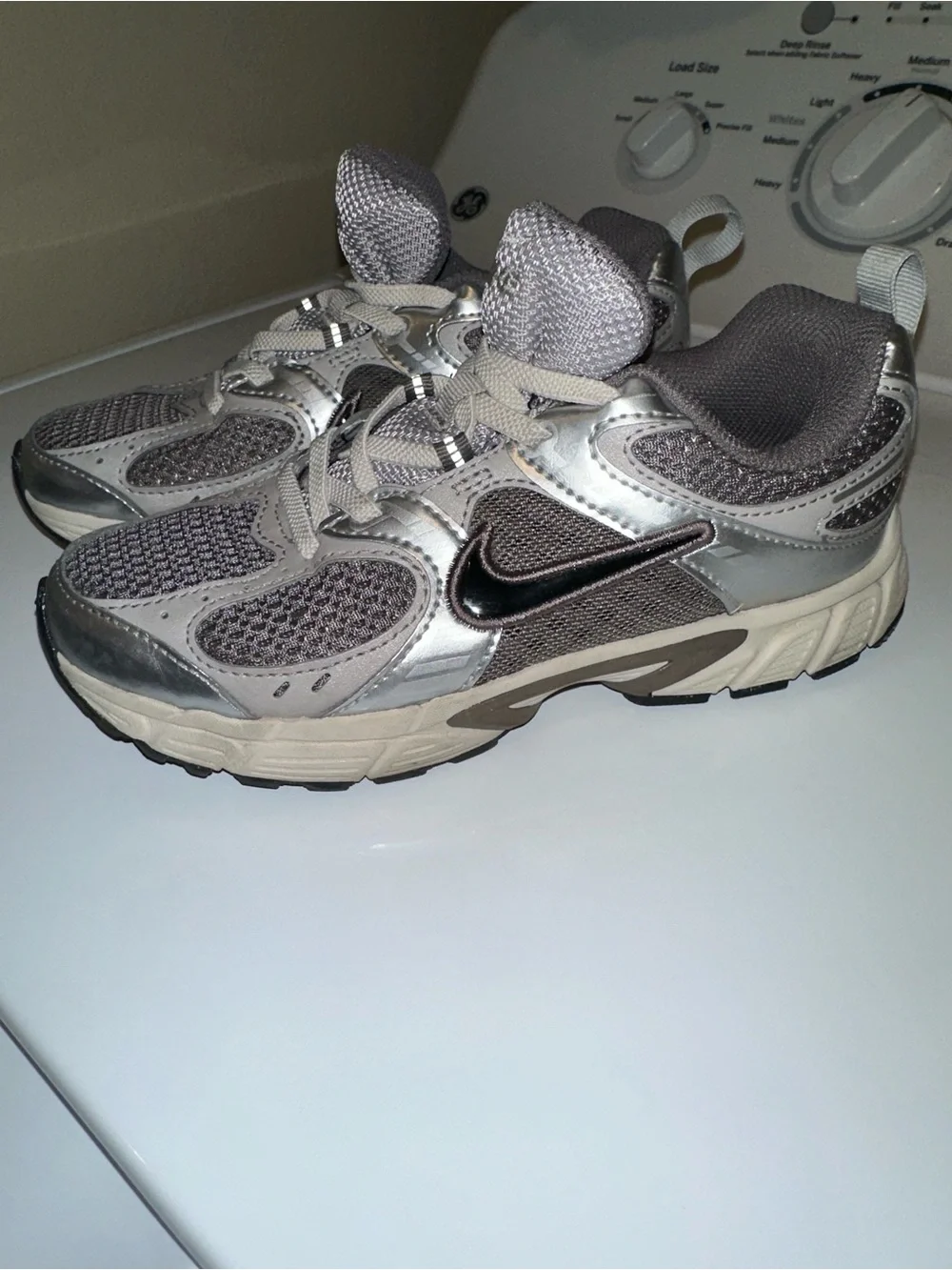 Nike Kids Silver and Grey Performance Sneakers